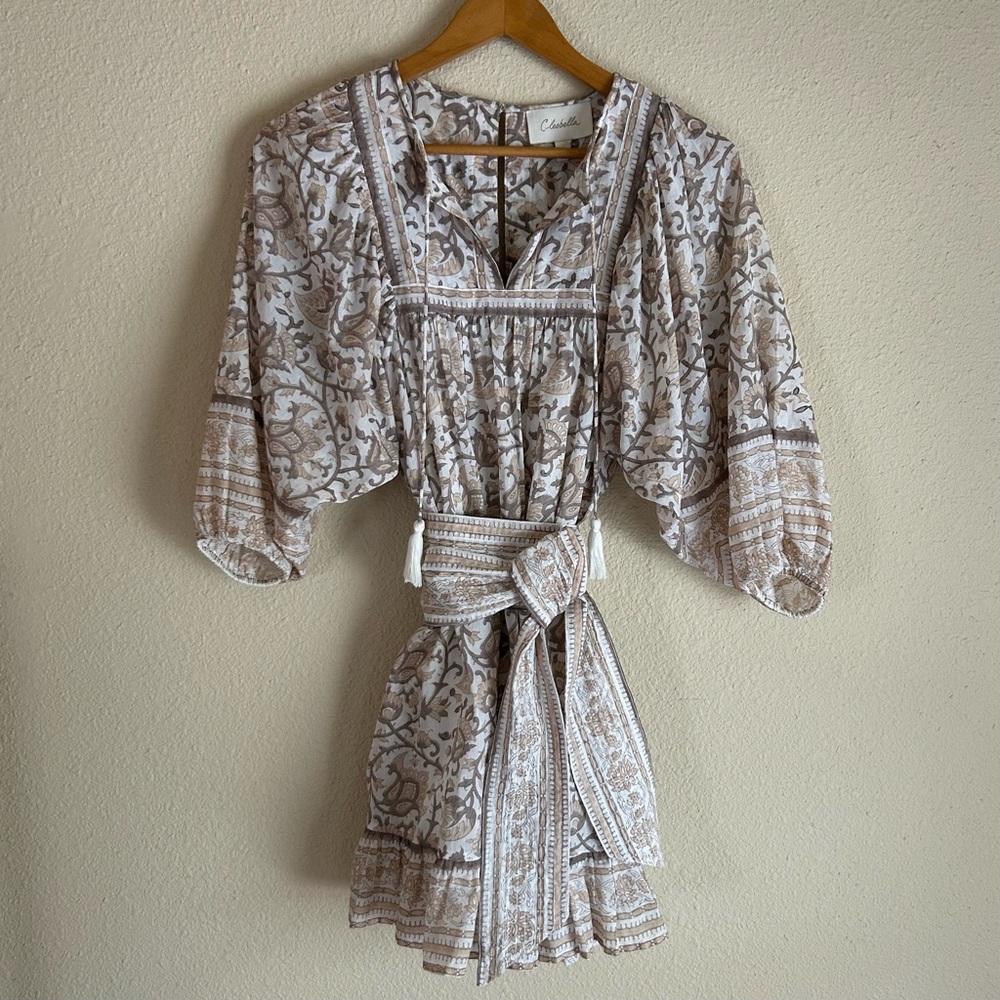 Cleobella Mini Magdalena Dress in a neutral print | size XS - Picture 3 of 16